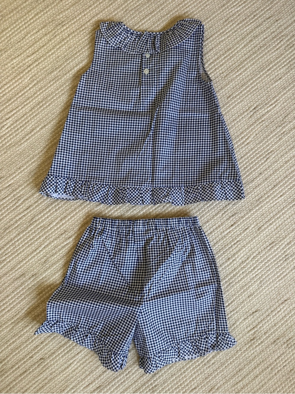 Rachel Riley Blue Gingham Ruffle Set - Picture 3 of 4